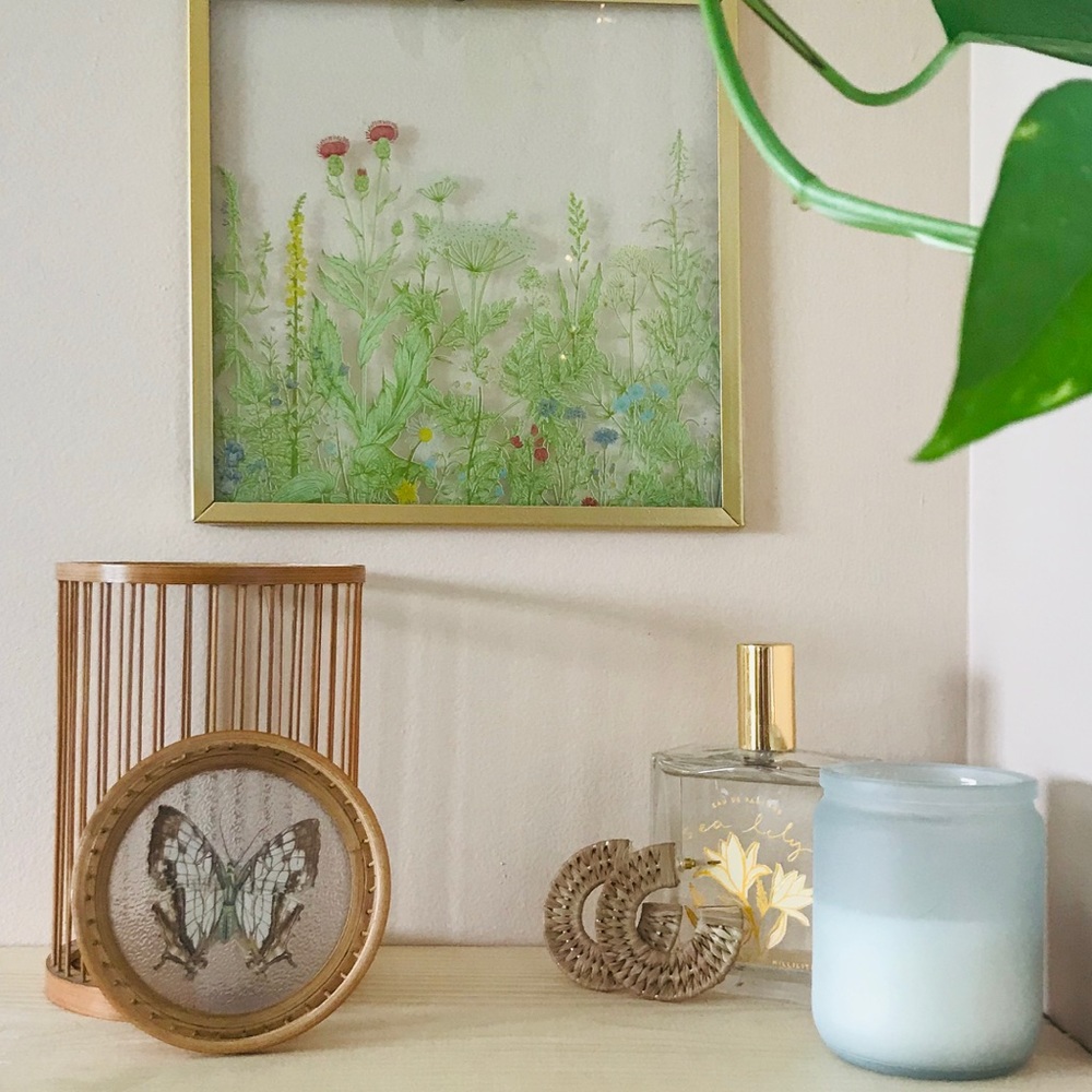 Vintage Bamboo Encapsulated ButterFly Ring Dish 🦋